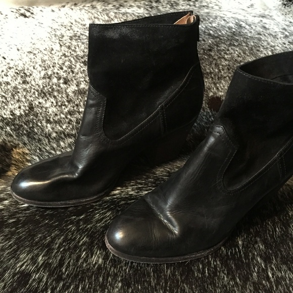 Leather and suede Frye ankle boots 10M - Picture 3 of 6